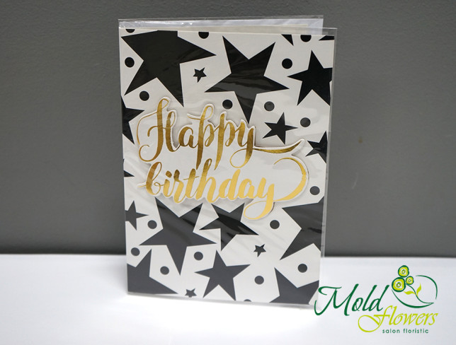 Birthday Card with Envelope, "Happy Birthday" Design, 18 photo